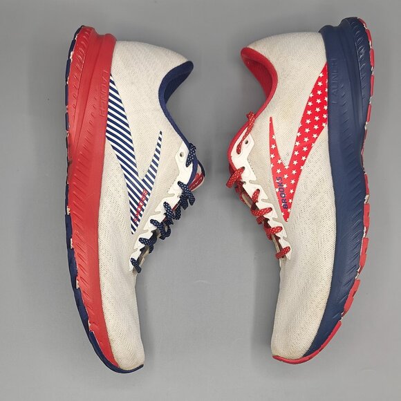 Brooks Launch 7 Shoes Women's Size 9 Patriotic Stars Stripes Running Sneakers - Picture 5 of 11